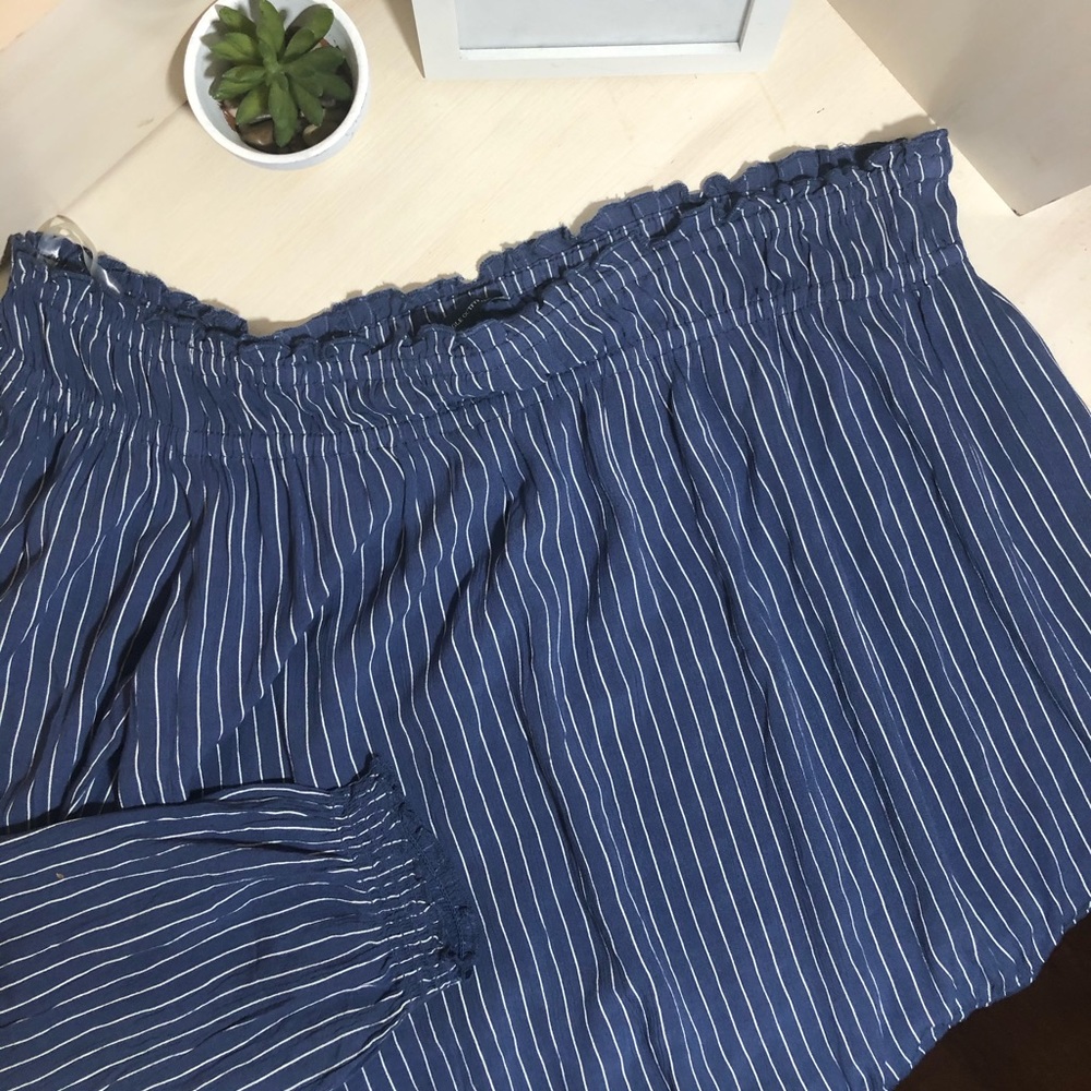American Eagle One Shoulder Stripped Top